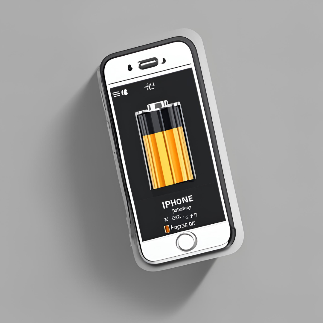 電池を充電するiPhone